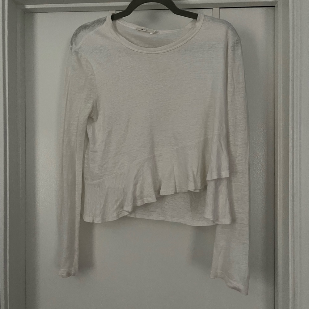 Gently worn ALC peplum long sleeve top.